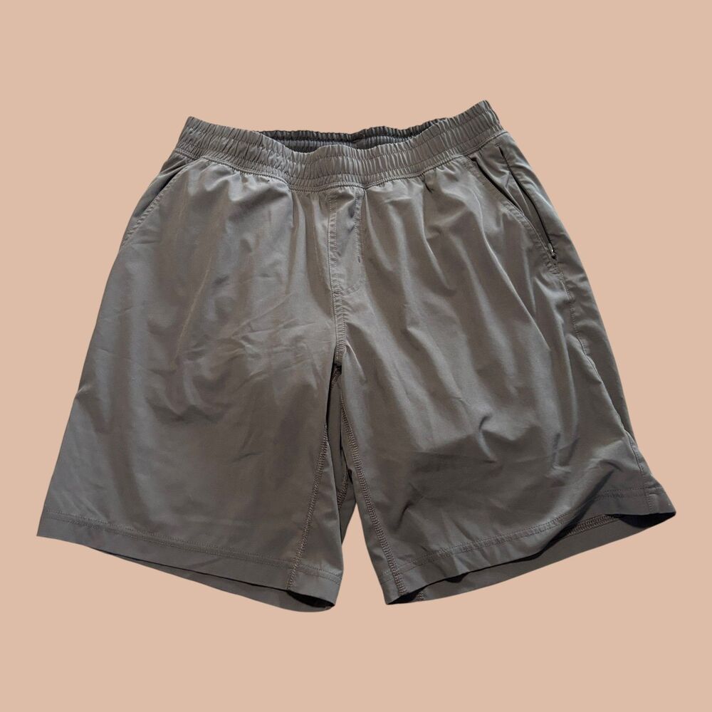Rhone Running Shorts Mens Medium Gray Lined Athletic Performance Elastic Waist
